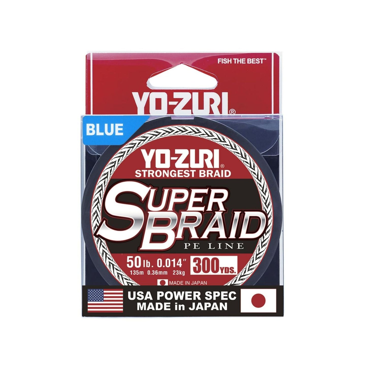 Blue 300YD 50LB Yo-Zuri Super Braid Spool Line