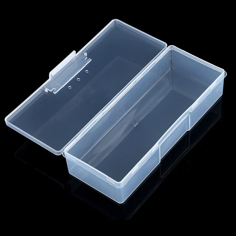 Organize Your Nails & Cosmetics with this Transparent Storage Box - Perfect for Nail Art Designs!