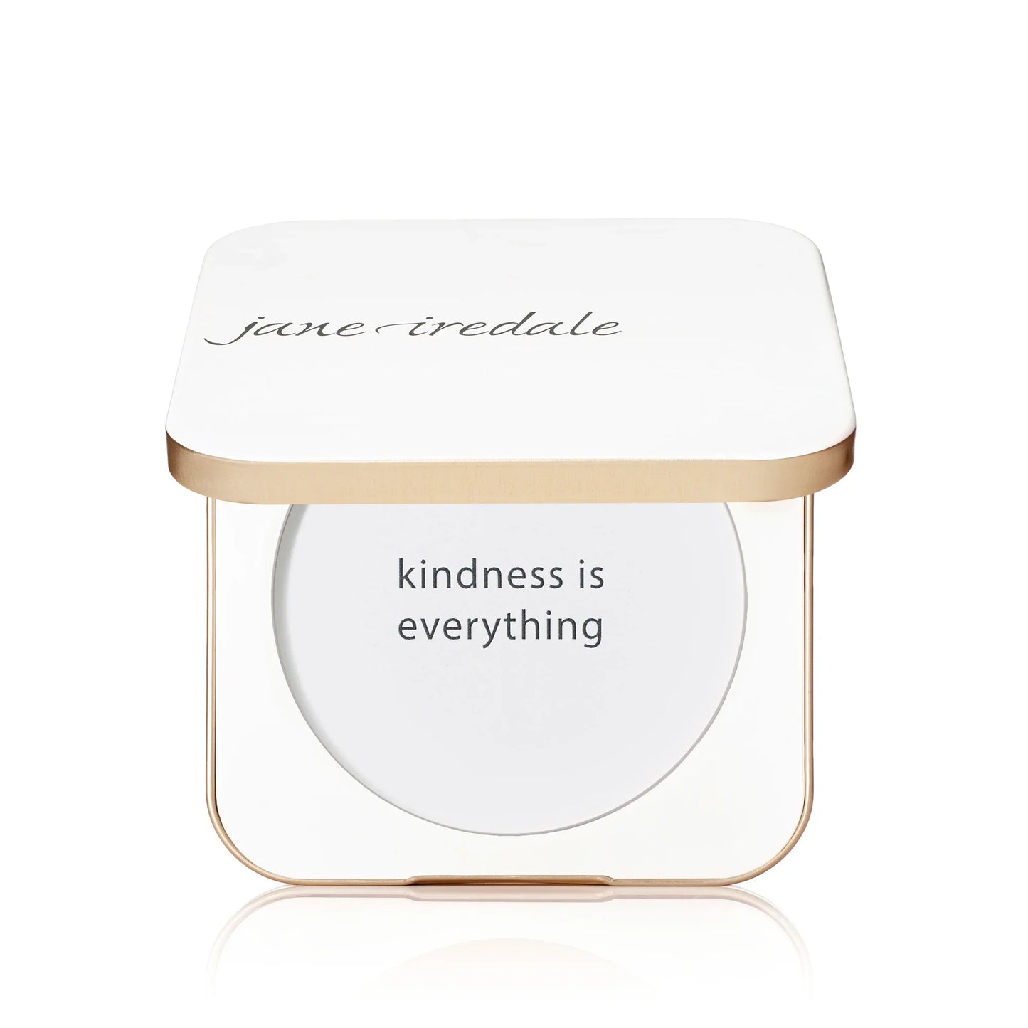 Refillable Pressed Powder Compact-White Square