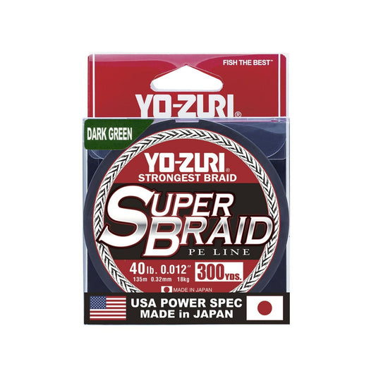 Dark Green 300YD 40LB Yo-Zuri Super Braid Spool