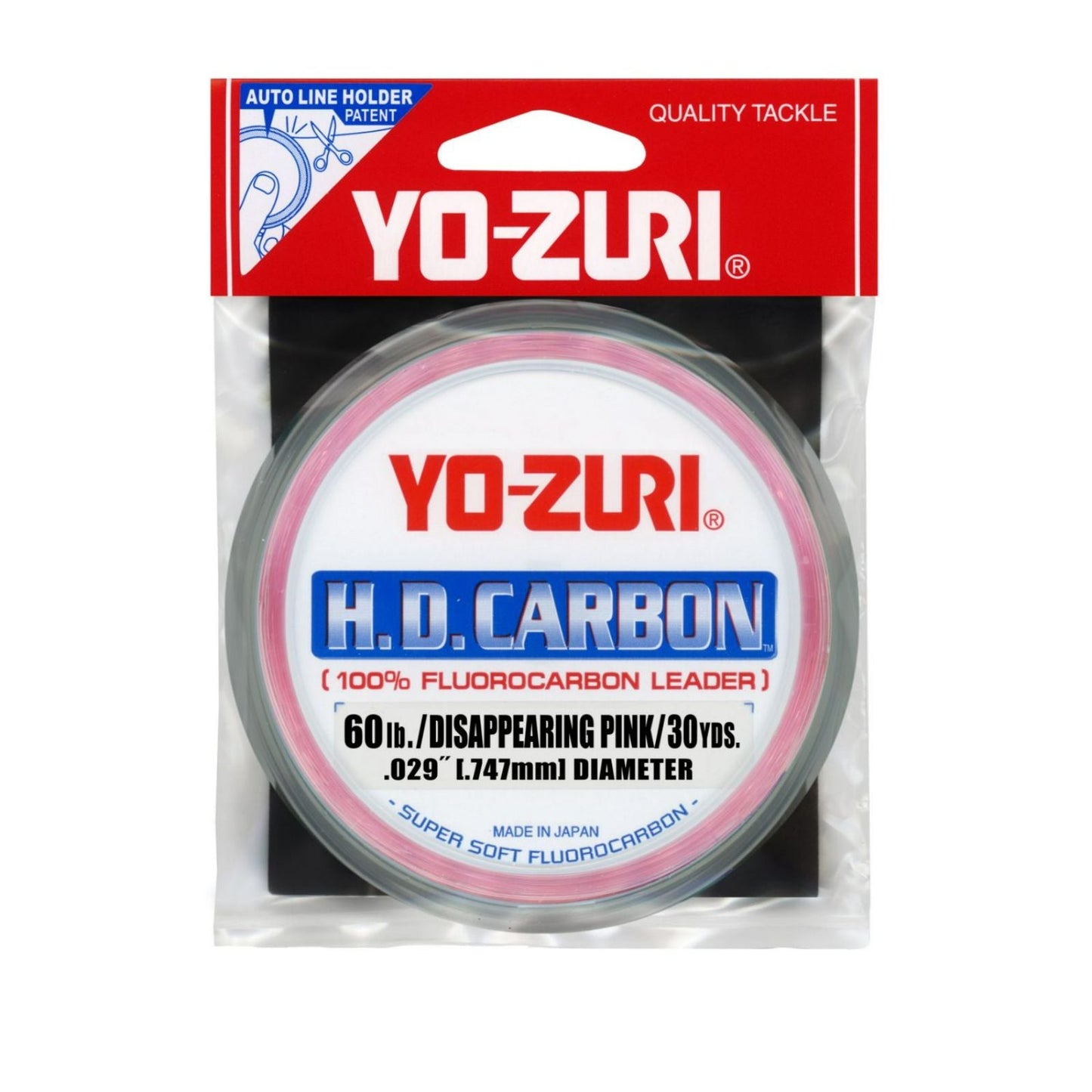 Pink 30YD 60LB Yo-Zuri HD Disappearing Fluorocarbon Material