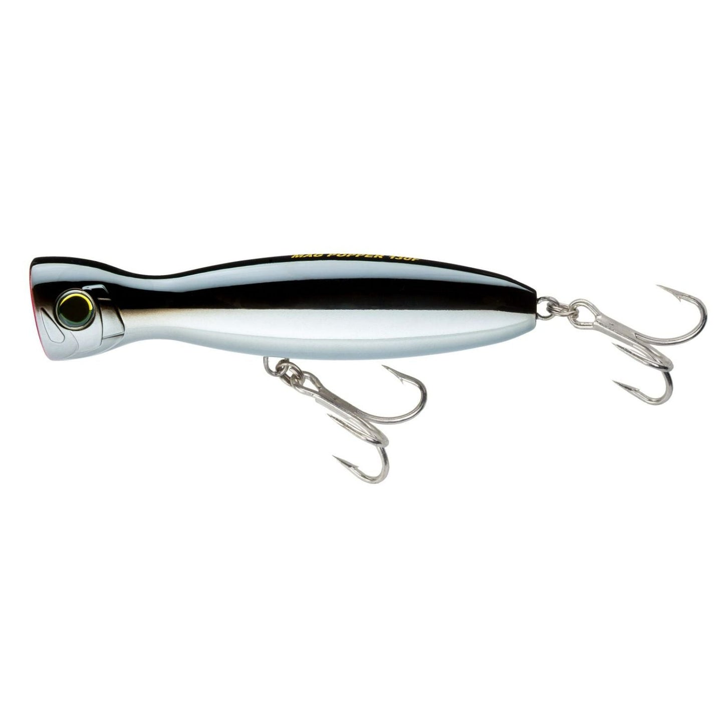 Black Silver 130mm 5.25inch Yo-Zuri Mag Popper F Lures