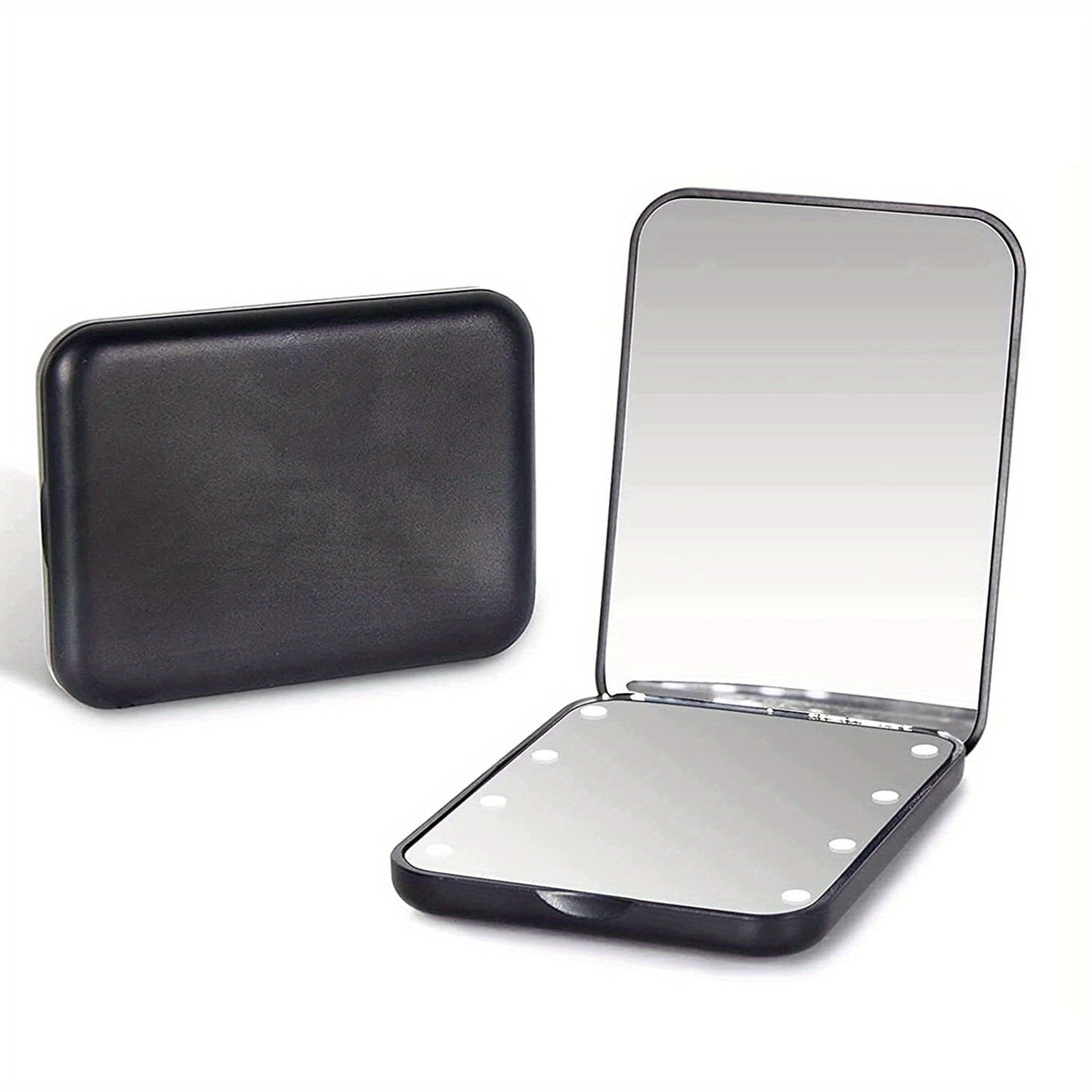 Pocket Mirror 1X/3x Magnified LED Mini Travel Makeup Mirror, Compact Mirror With Lights, Wallet Mirror, Double-sided, Portable, Folding, Hand-held, Small Lighting Makeup Mirror, Suitable For Gift