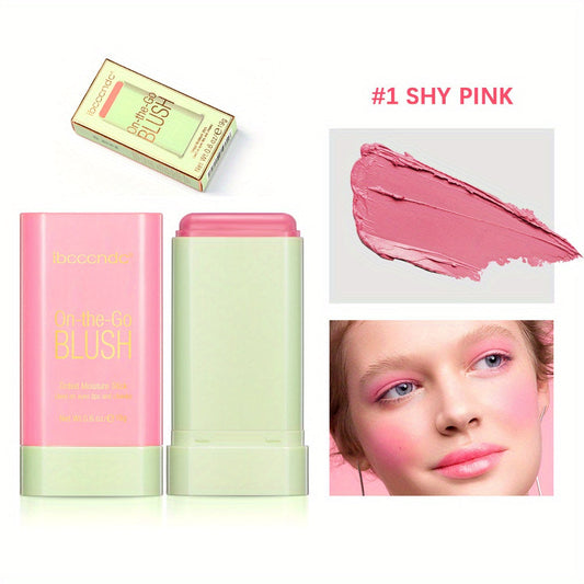 Gorgeous Red Pink Blush Cream - Natural Hydrating Lip & Cheek Dual-Use Stick - Apply Blush