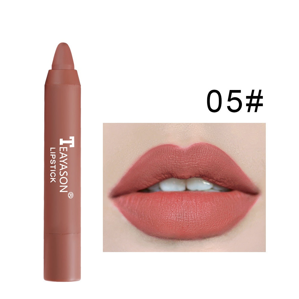 Dusty Rose Cameo Brown Matte Velvet Lipstick: Moisturizing, Color Rendering, Easy Lip Swivel!