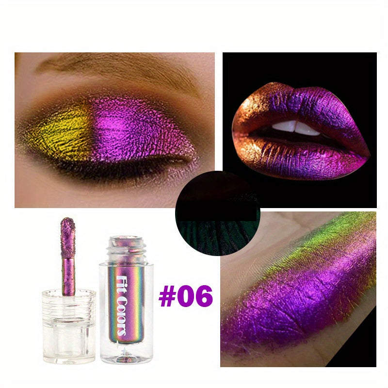 Glam Up Your Look with Chameleon Liquid Eyeshadow - Color Changing, Fast Drying & High Pigmented Polarized Eye Makeup Tool
