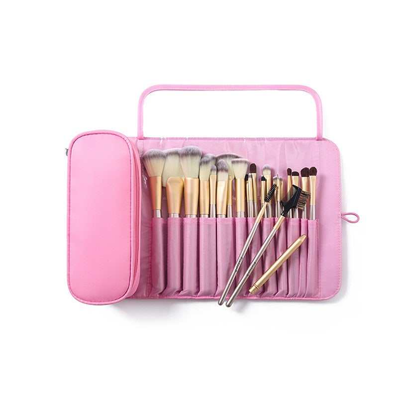 Portable Makeup Brush Bag - Organize Your Cosmetics and Travel in Style (Black)