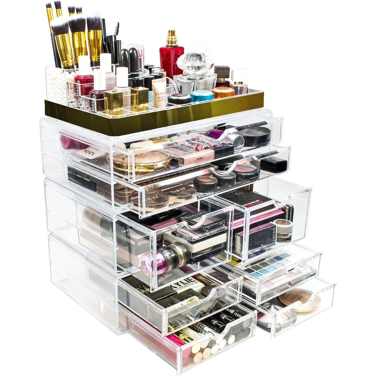 Extra Large Makeup Organizer Case - 4 Piece Set
