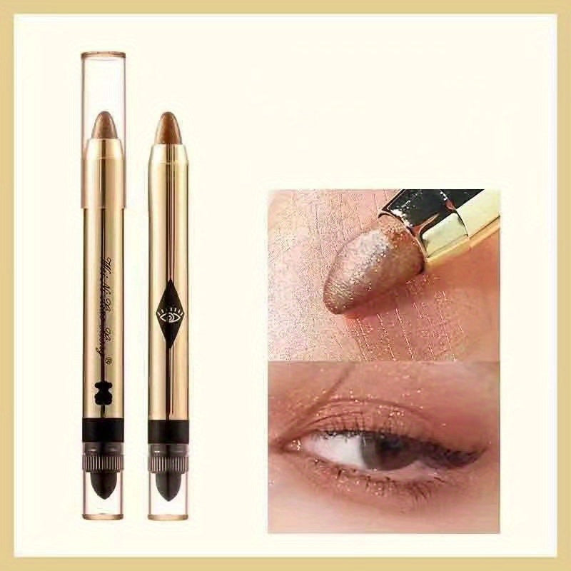 Double Ended Highlighting Pen - Easy to Apply Shimmer & Pearly Texture Eye Makeup Tool