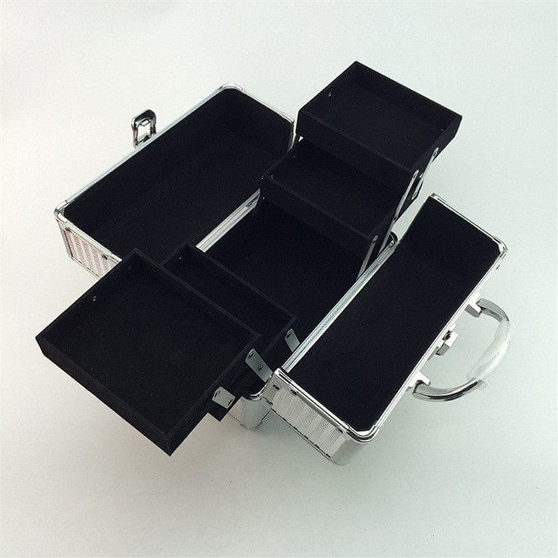 Double-opening Aluminum Alloy Cosmetic Case Makeup Kit