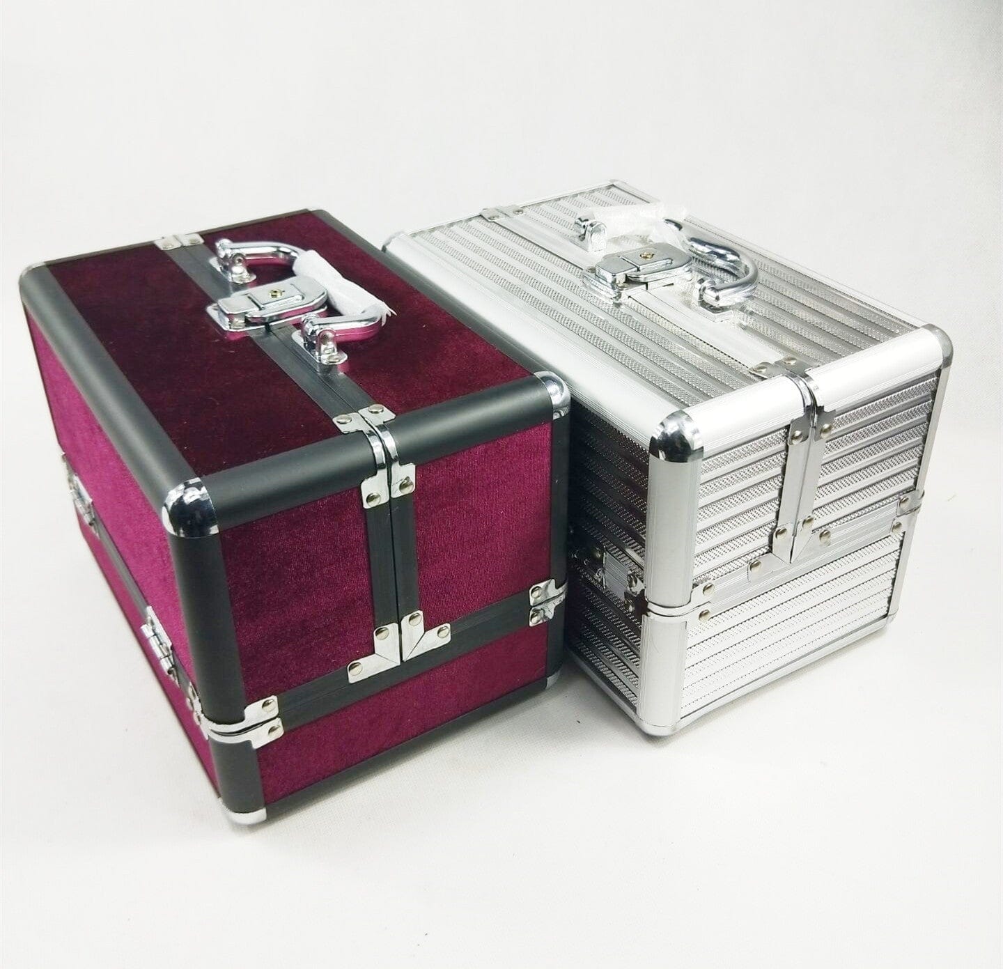 Double-opening Aluminum Alloy Cosmetic Case Makeup Kit