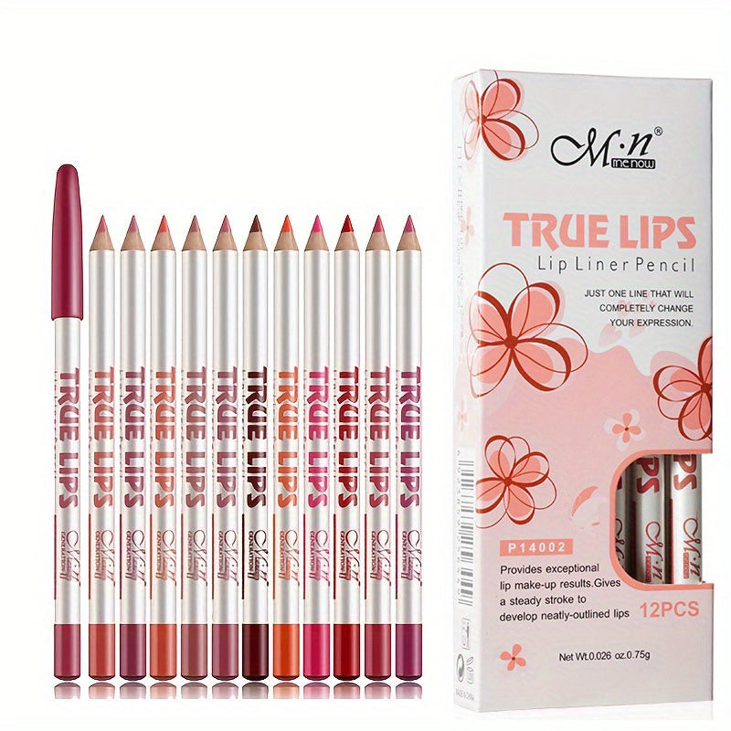 12-Piece Lipstick Set for Women: Long-Lasting Lip Liner, Matte Lip Gloss & Professional Lipstick Pencils