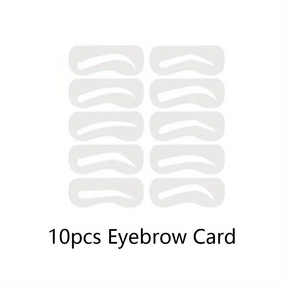 Eyebrow Shaping Kits, Eyebrow Stamp + Eyebrow Stencil + 2 Eyebrow Brushes, Long Wear One Step Eyebrow Powder Stick, Dual Use For Hairline Filler ( 3 Colors Available )