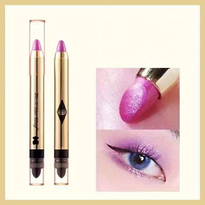 Double Ended Highlighting Pen - Easy to Apply Shimmer & Pearly Texture Eye Makeup Tool