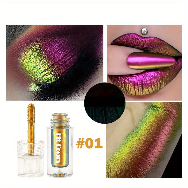 Glam Up Your Look with Chameleon Liquid Eyeshadow - Color Changing, Fast Drying & High Pigmented Polarized Eye Makeup Tool