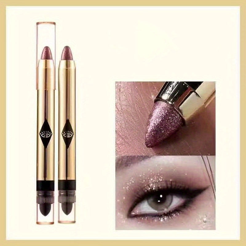 Double Ended Highlighting Pen - Easy to Apply Shimmer & Pearly Texture Eye Makeup Tool