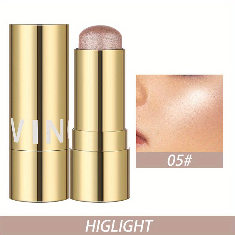 7-Color Multifunctional Highlight Blush Stick - Contouring & Brightening Makeup Stick for Cheek Rouge Color Base Cream Cosmetics