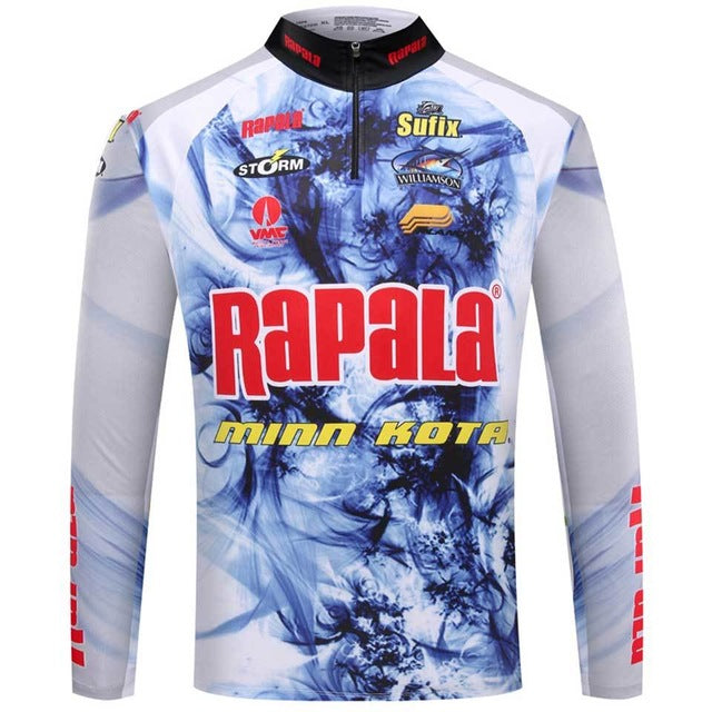 Blue Quick Drying Rapala Anti UV Sun Protection Clothes