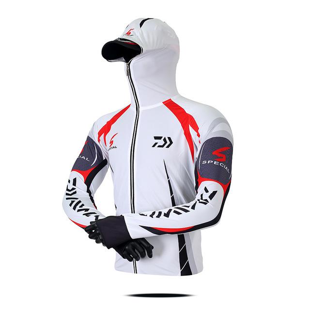 Quick Dry Anti-UV Daiwa Ice Silk Men's Fishing Hoodies